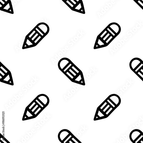 Cartoon Pencil seamless patterns, Vector.