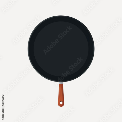 Nonstick frying pan with handle