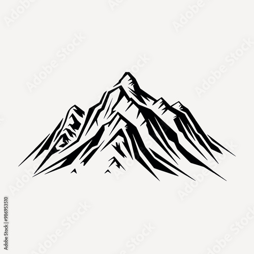 Minimalist mountain peak illustration