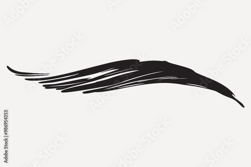 Elegant black eyebrow illustration
