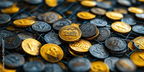A close-up of assorted coin...