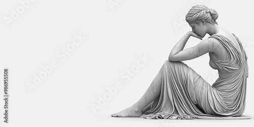 A graceful marble statue de...