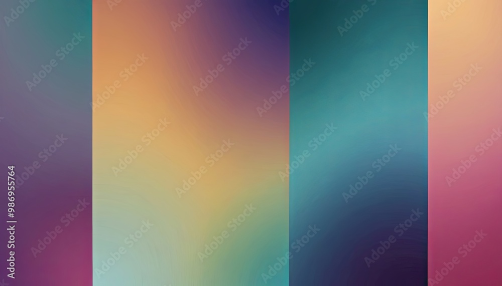 A series of colorful, abstract images with a blue background A series of colorful, abstract images with a blue background