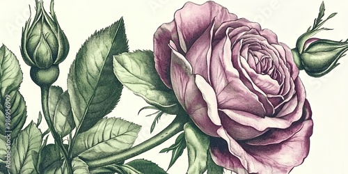 Vintage Rose in Bloom