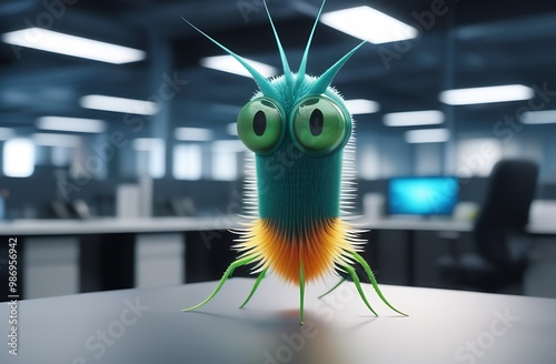 office plankton,cute voluminous sea creatures,lab monsters with big eyes