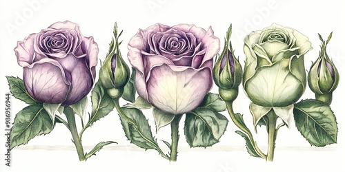 Pastel Rose Trio: A delicat...