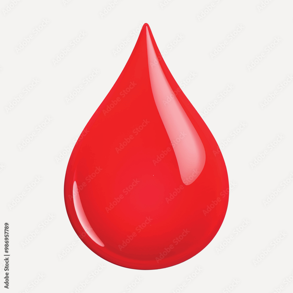 Obraz premium Red glossy drop shape