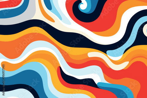 Colorful abstract wavy pattern