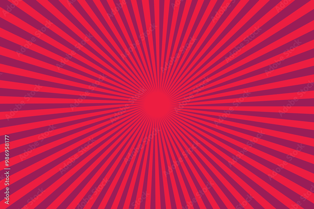 Abstract red sun rays background