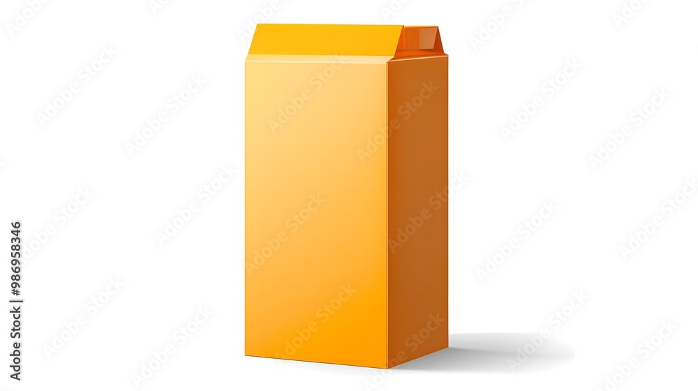 Orange juice carton box isolated on a white transparent background, PNG format. Orange juice carton box isolated on a white transparent background, PNG format.