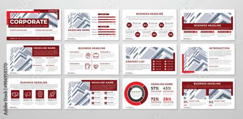 Business presentation layout template design with minimalist style and modern concept use for business proposal