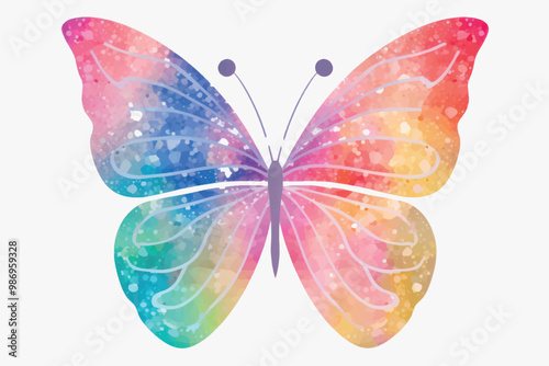 Colorful abstract butterfly design