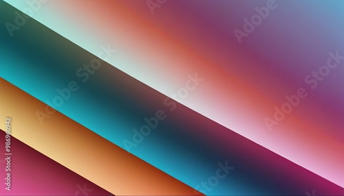 A colorful striped background with a blue stripe