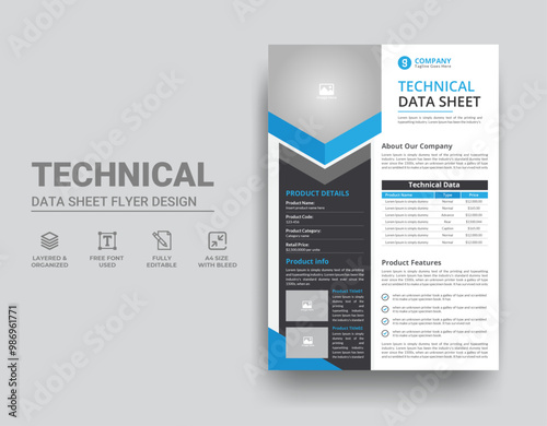 Technical Data Sheet Template Design
