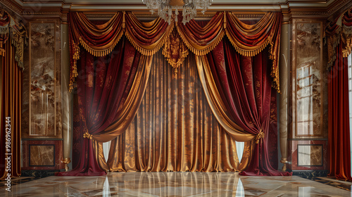 stage with curtains