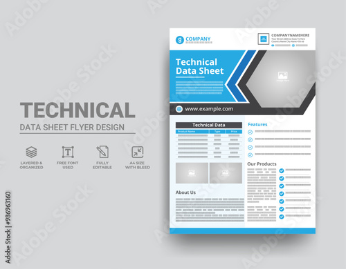 Technical Data Sheet Template Design