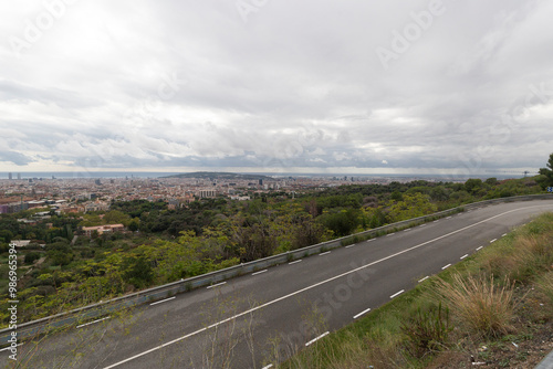 Landscape, road, Barcelona VIEWS, city, metropolitan, skyline