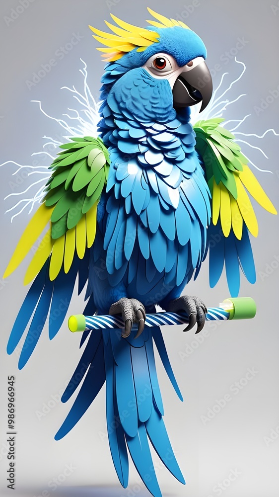 Obraz premium blue and yellow macaw