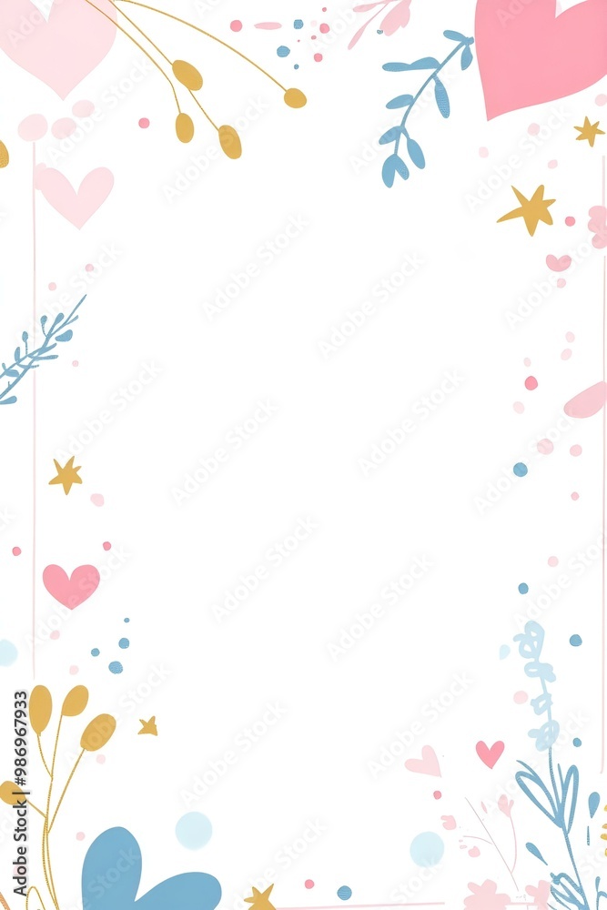 Diary frame with pastel tones and minimalist patterns. Diary frame with pastel tones and minimalist patterns.