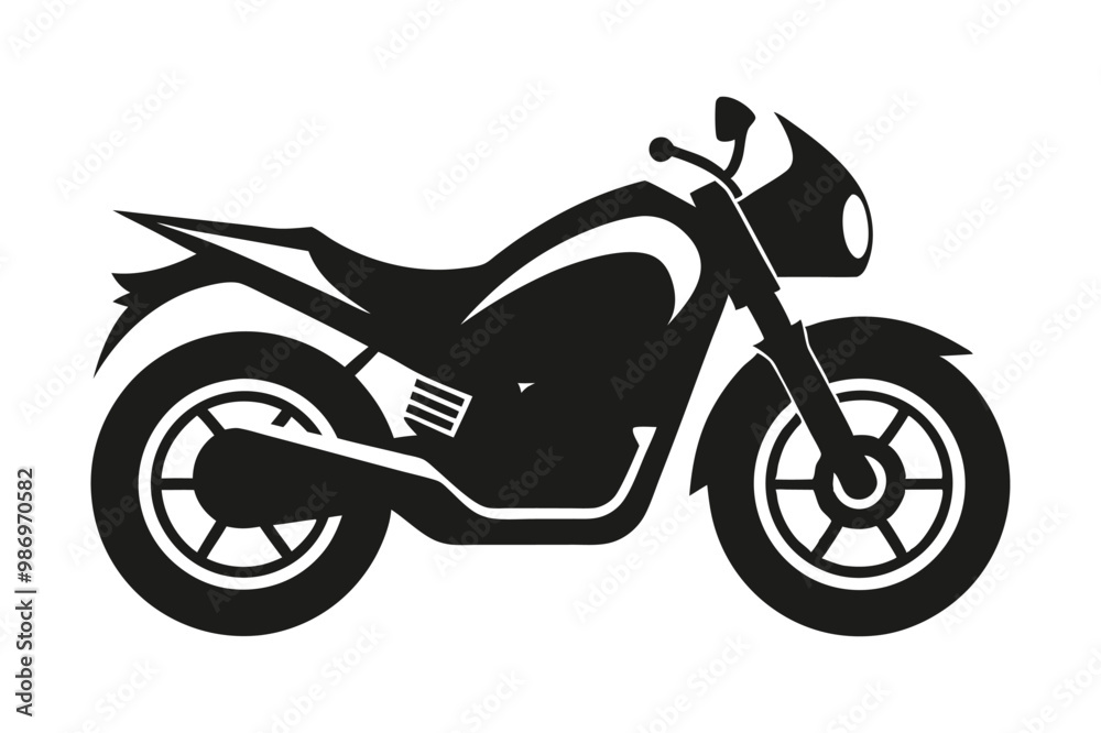 Fototapeta premium Motorcycle silhouette vector artwork