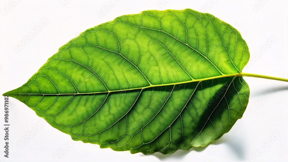 Obraz premium Green leaf isolated on white