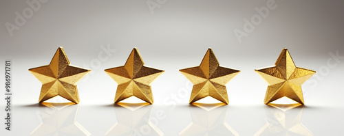 golden stars as a representation of feedback or rating