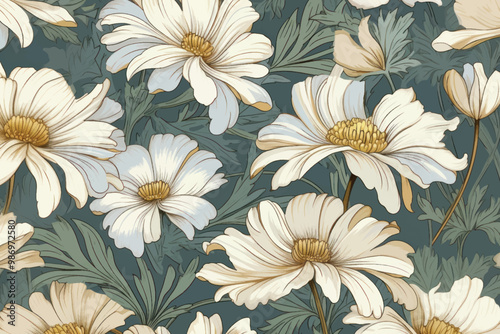 Daisies wallpaper pattern flower.