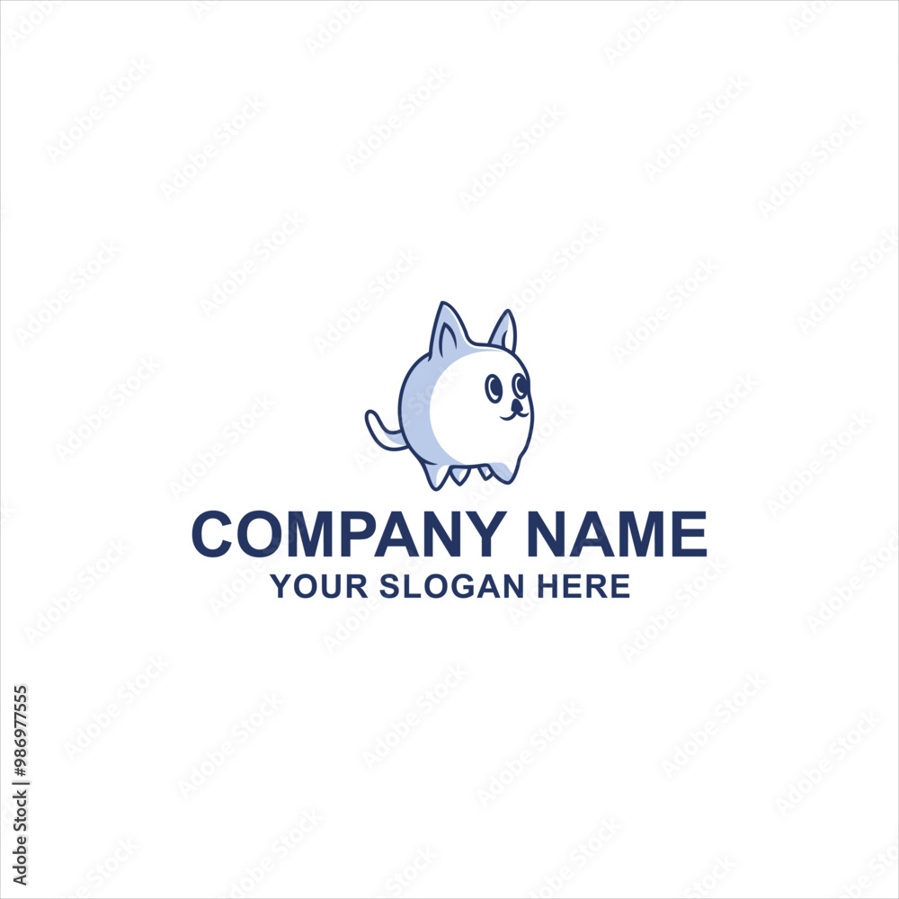 Cartoon Cute Cat Logo Vector Illustration Cartoon Cute Cat Logo Vector Illustration