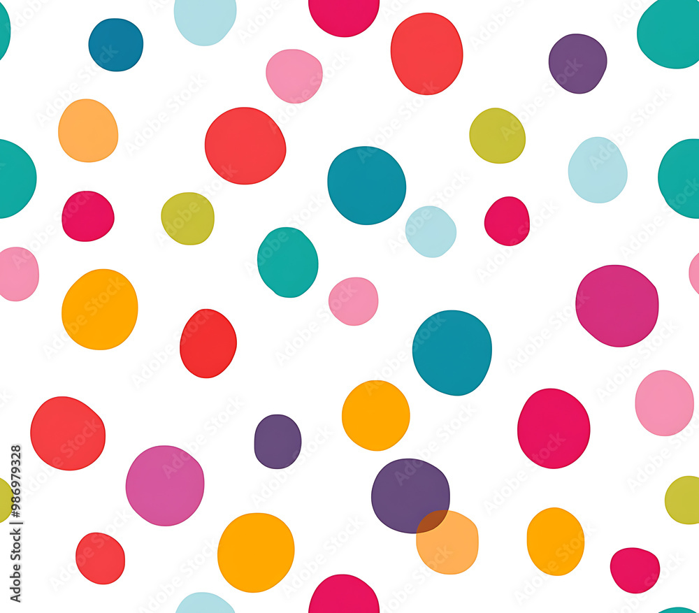 5. Fun multicolored polka dots in a variety of sizes, adding a playful and dynamic feel to any design 5. Fun multicolored polka dots in a variety of sizes, adding a playful and dynamic feel to any design