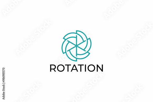 Modern Logo Rotation Minimalist Geometric Abstract Business Technology