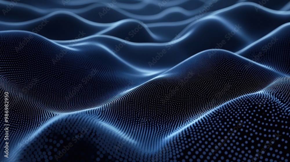 Fototapeta premium abstract dark blue background with dot pattern vector design and technology theme