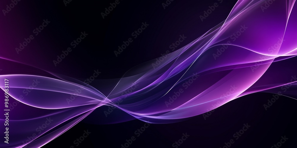 Naklejka premium Abstract Purple Wave Background