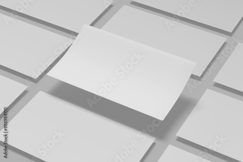Slides presentation mockup blank . 3d rendering