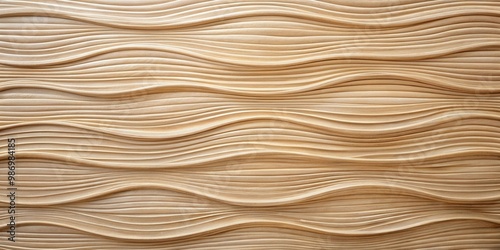 Wallpaper Mural Light brown wooden wall texture with natural wave patterns in abstract horizontal style Torontodigital.ca