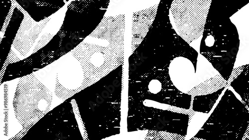 Abstract half tone background. Black and white illustration