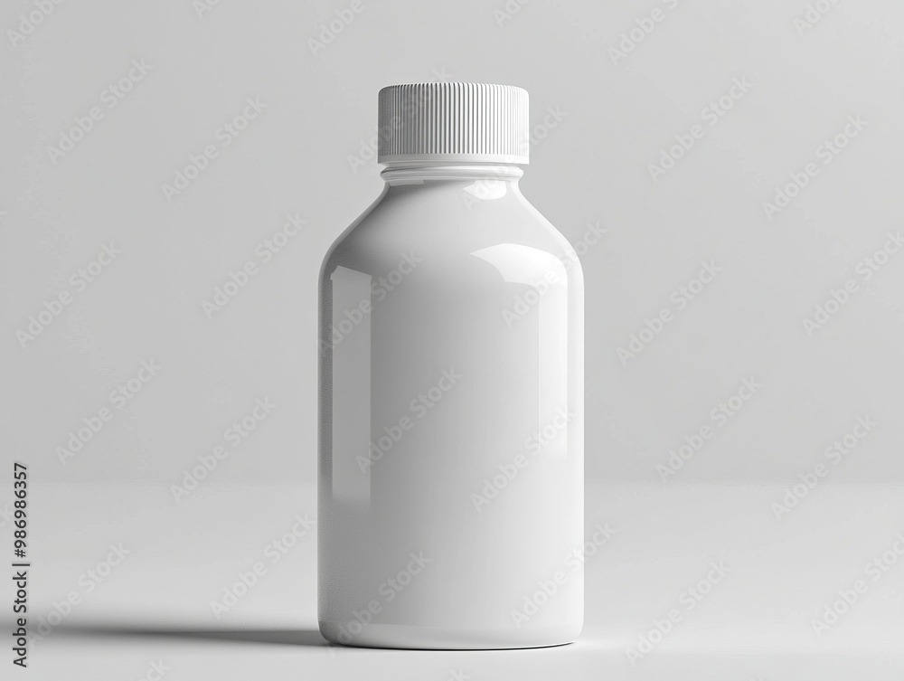 White Bottle Mockup