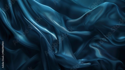 Abstract Blue Fabric Background