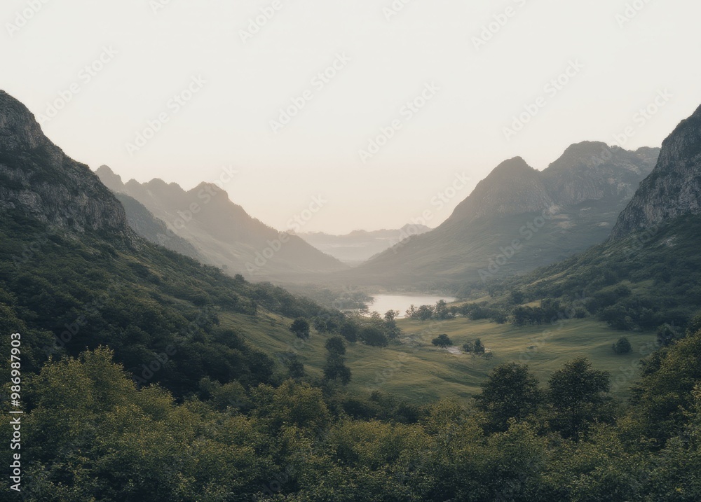 Naklejka premium Appenzell Alps Landscape with Reflections in Water