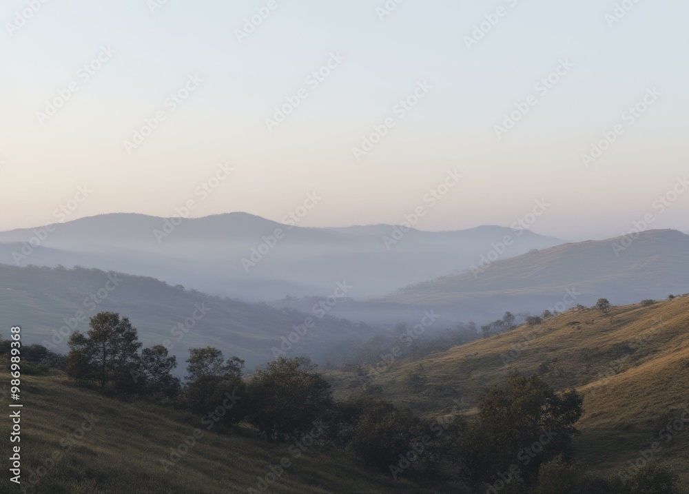 Cordillera de los Andes at Dawn with Pastel Sky Colors Cordillera de los Andes at Dawn with Pastel Sky Colors