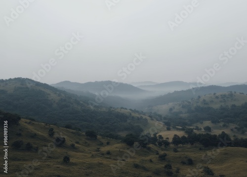 Cordillera Cantbrica on an Overcast Day with Rich Palette