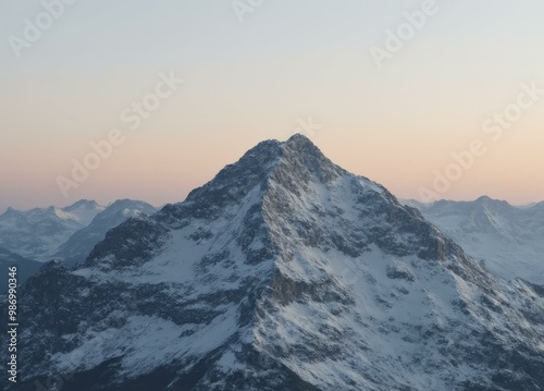 K2 at Sunrise with Orange and Yellow Sky Colors