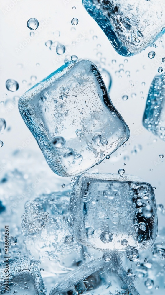 Obraz premium 氷と炭酸のテクスチャ4