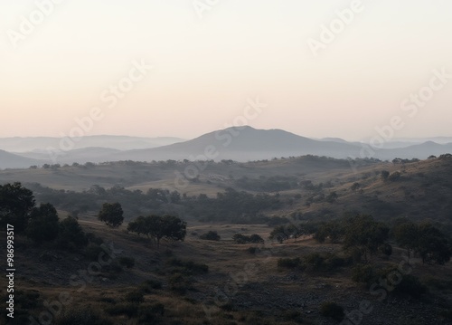 Dawn at Mount Vesuvius with Soft Colors