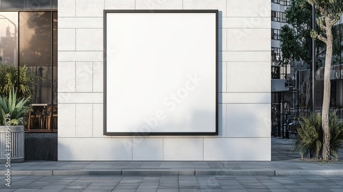 Mock-up for advertisement blank billboard in the city