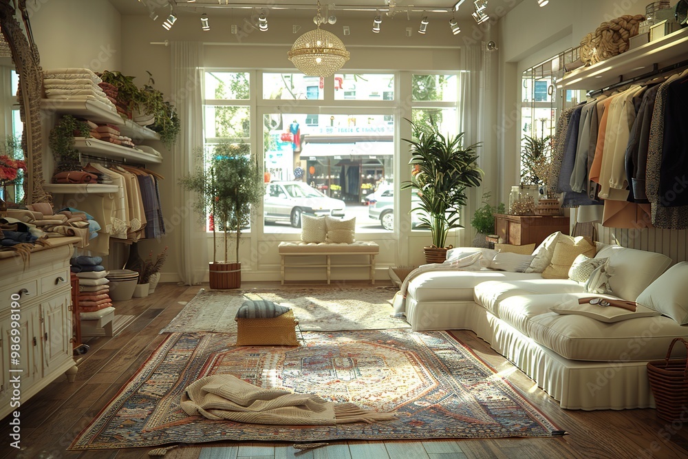 Cosy Boutique Interior with Natural Light Cosy Boutique Interior with Natural Light