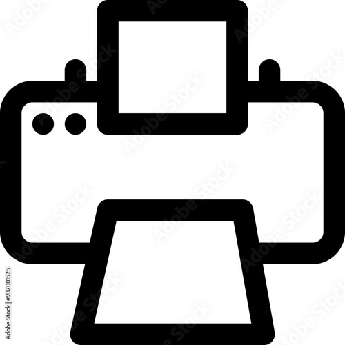 printer electronic icon style outline