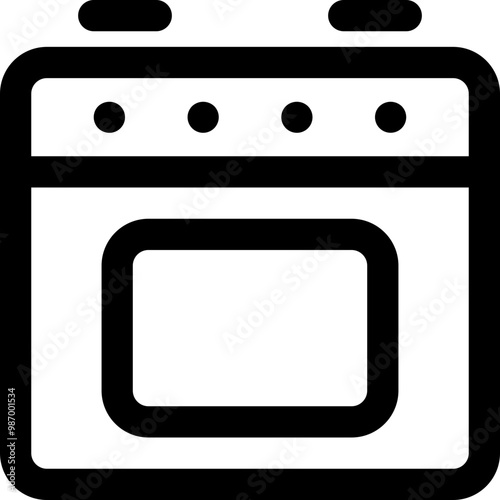 stove electronic icon style outline