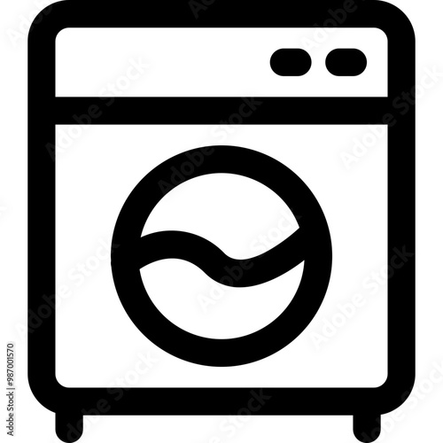 washing machine electronic icon style outline