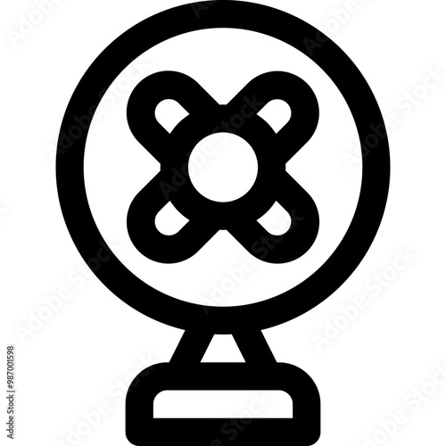 fan electronic icon style outline