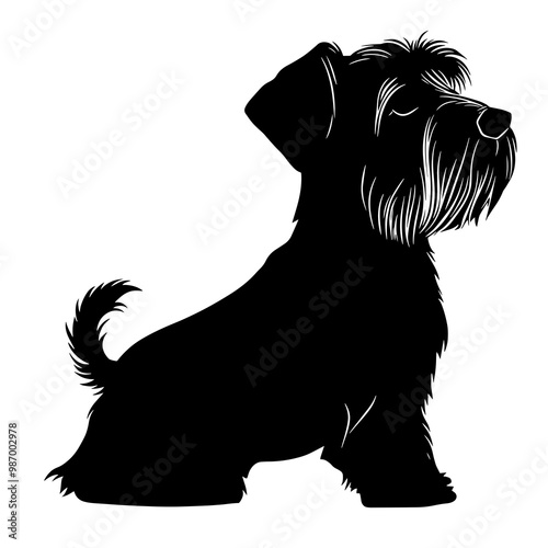 silhouette of a Sealyham Terrier